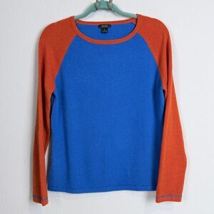 Prive Blue Cashmere Raglan Sleeve Sweater M